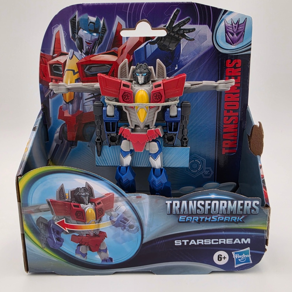 Transformers EarthSpark Warrior Class Starscream Action Figure Robot Hasbro NEW
